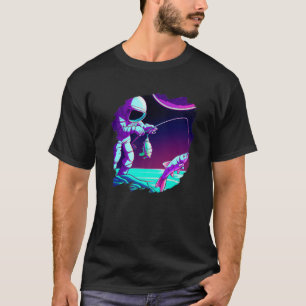 Astronautin Fischerboot Weltraum Cooler See T-Shirt