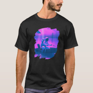 Astronautin Fischerboot Weltraum Cooler See T-Shirt