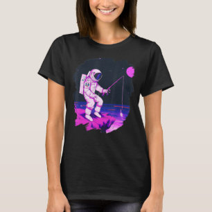 Astronautin Fischerboot Weltraum Cooler See T-Shirt