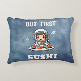 Astronautin frisst Sushi Dekokissen