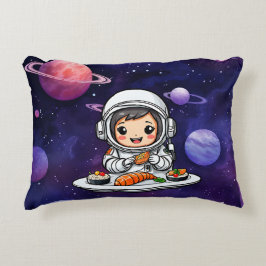 Astronautin frisst Sushi Dekokissen