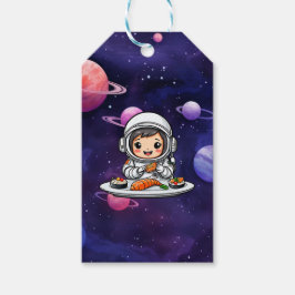 Astronautin frisst Sushi Geschenkanhänger