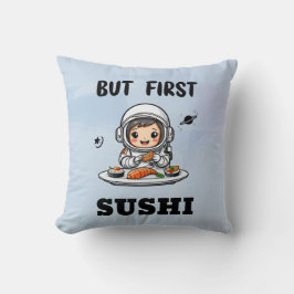 Astronautin frisst Sushi Kissen