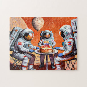 Astronautin Geburtstag 1 Leichte Gehirnkunst Puzzl Puzzle