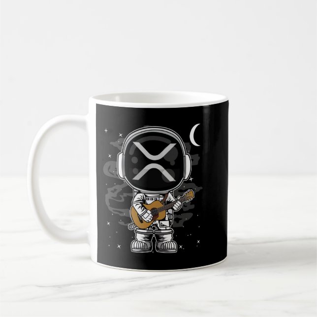 Astronautin Gitarre Ripple XRP Crypto Coin HODL Kaffeetasse (Links)