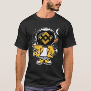 Astronautin Hiphop binance BNB-Münze in die Mondkr T-Shirt