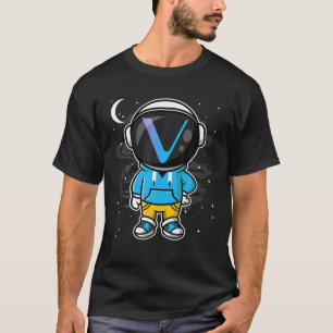 Astronautin Hiphop Vechain VET-Münze bis zur Mond T-Shirt