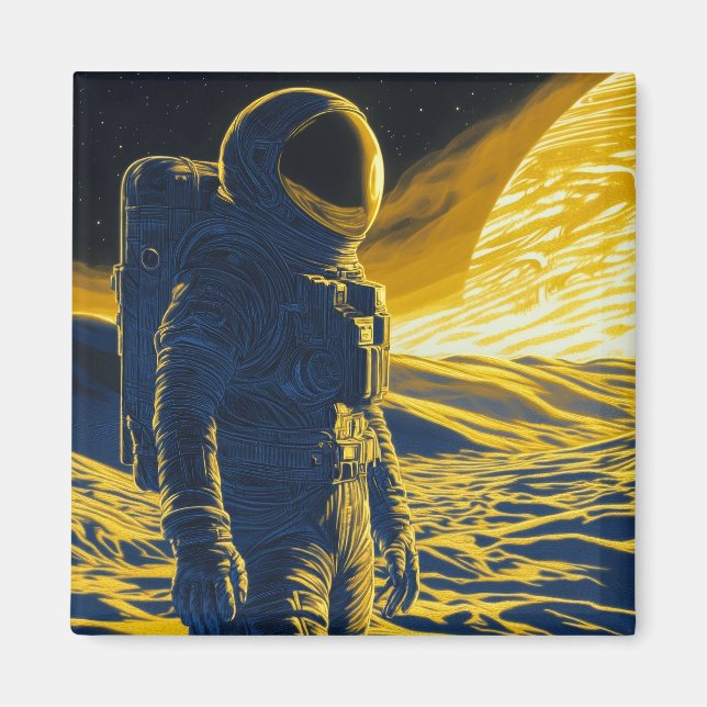 Astronautin Magnet (Vorne)