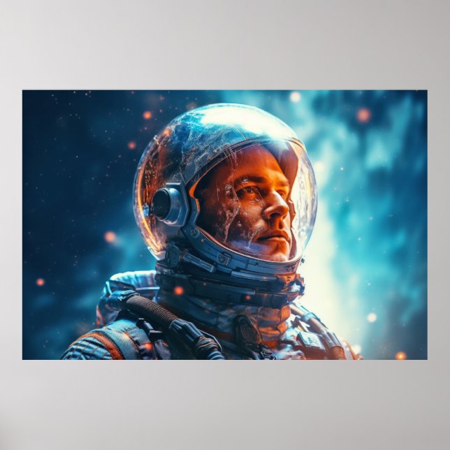 Astronautin Otherworld-Dimension Fantastisch kosmi Poster (Vorne)