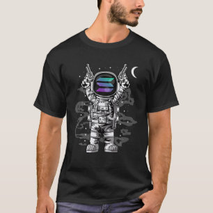 Astronautin Solana Münze SOL zum MondkryptoToken T-Shirt