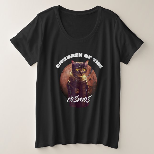 Astronauts Cat Animal Astronaut Space Spaceman Pla Große Größe T-Shirt (Design vorne)