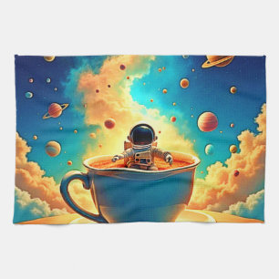 Astronauts Coffee Cosmos Reise Geschirrtuch