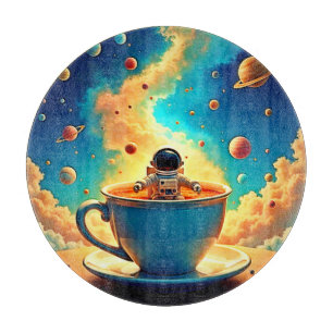 Astronauts Coffee Cosmos Reise Schneidebrett