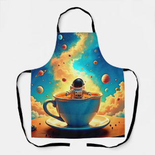 Astronauts Kaffee-Kosmos-Reise Schürze