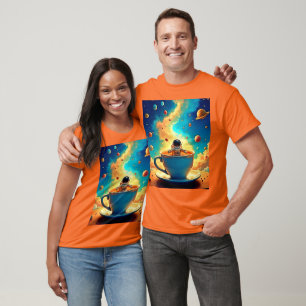 Astronauts Kaffee-Kosmos-Reise T-Shirt