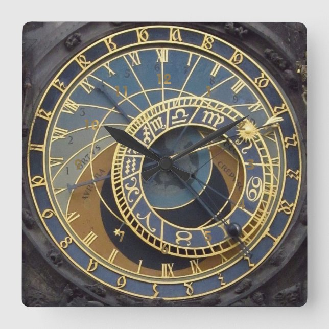 Astronimikalprague im Steampunkstil Große Wanduhr (Vorderseite)