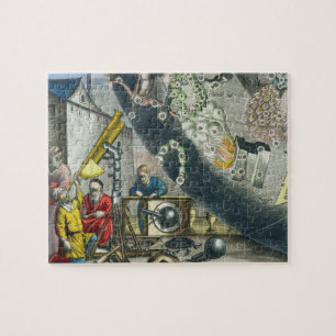Astronomen, die durch ein Teleskop, Detail Franc Puzzle