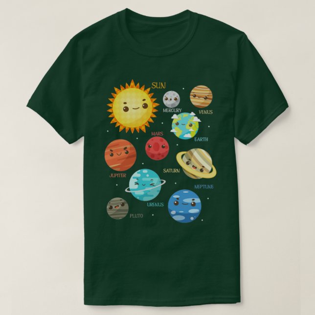 Astronomen Planets Niedlich Astronomen T-Shirt (Design vorne)