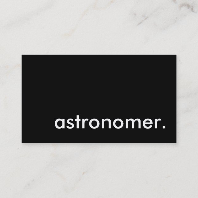 Astronomen. Visitenkarte (Vorderseite)