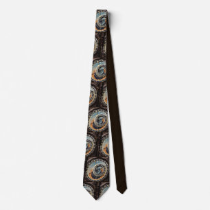 Astronomical Clock In Praque Neck Tie Krawatte