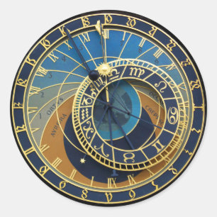 Astronomical Clock-Prag Orloj Runder Aufkleber