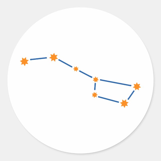 Astronomie-Bär-groß-2 Runder Aufkleber (Vorderseite)