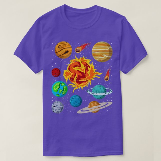 Astronomie Galaxy Planets Space Science Astronaut  T-Shirt (Design vorne)