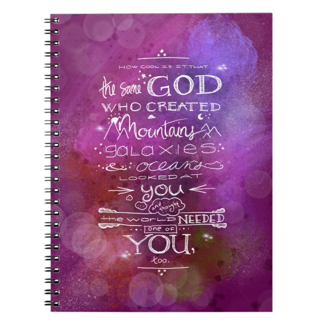 Astronomie Gott zitiert Weltraumstars Monduniversu Notizblock (Vorderseite)