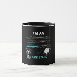 Astronomie Ich bin ein Ich mag Sterne Weltraummond Tasse
