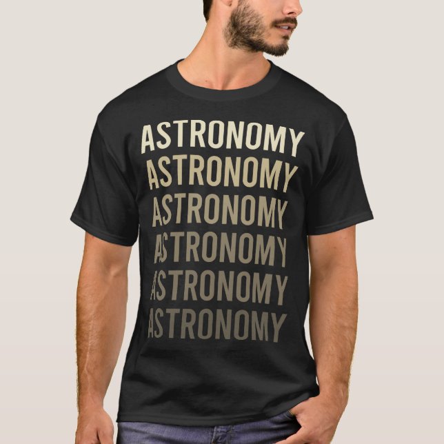 Astronomie im braunen Text T-Shirt (Vorderseite)