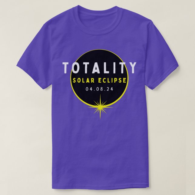 Astronomie liebt Total Solar Eclipse 2024 Totalitä T-Shirt (Design vorne)