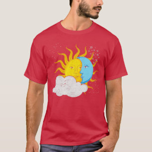 Astronomie Lover Celestial Bodies Moon Sun Astrolo T-Shirt