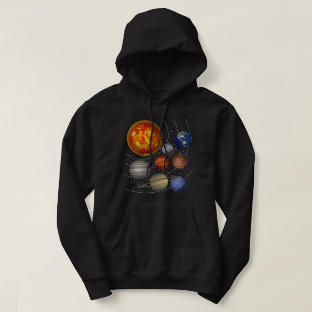 Astronomie Lover Planets Sun Universe Galaxy Außen Hoodie (Design vorne)