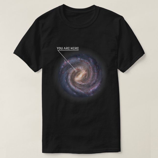 Astronomie Lover Sie sind hier Galaxy Astronomie M T-Shirt (Design vorne)