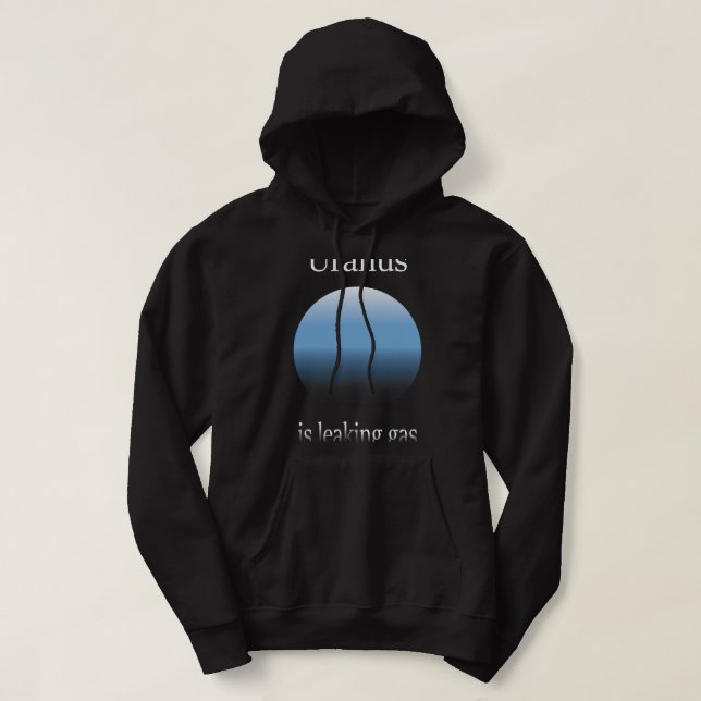 Astronomie Lover Uranus sickert Gas-Funny Astron Hoodie (Design vorne)