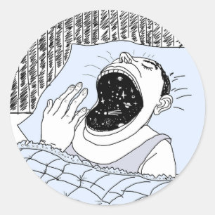 Astronomie Mensch und Kosmos Runder Aufkleber