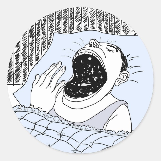 Astronomie Mensch und Kosmos Runder Aufkleber (Vorderseite)