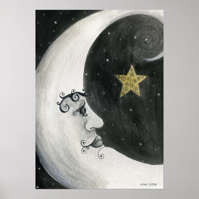 Astronomie - Moon Print Poster (Vorne)