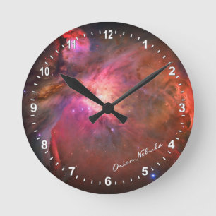 Astronomie & Orion-Nebula-Uhr, Hubble / Galaxie Runde Wanduhr