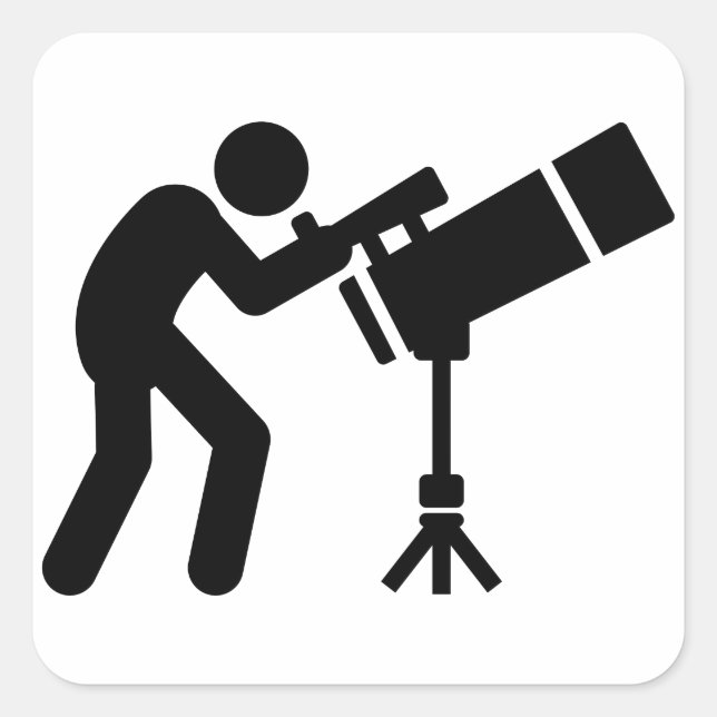 Astronomie Quadratischer Aufkleber (Vorderseite)