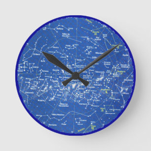 Astronomie Runde Wanduhr