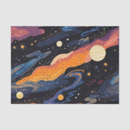 Astronomie Universum Galaxie Muster Seidenpapier