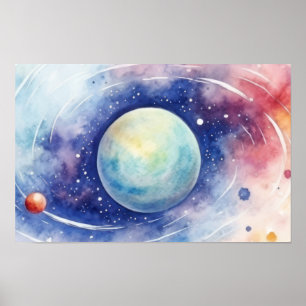 Astronomie Universum Nebel. KLEIN Poster