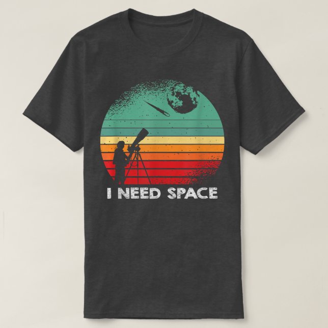 Astronomie Weltraumforscherin Retro Funny T-Shirt (Design vorne)