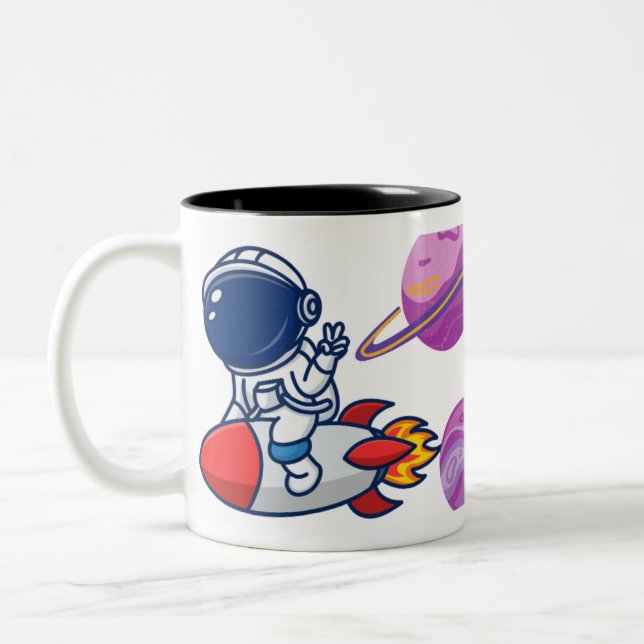 Astronomieliebhaber Zweifarbige Tasse (Links)