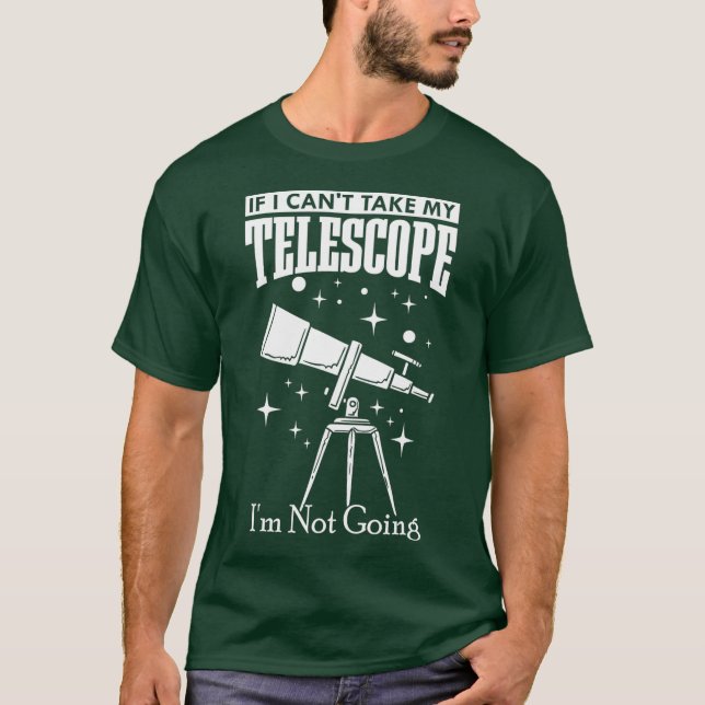 Astronomin Astronomie Gift Telescope Space T-Shirt (Vorderseite)