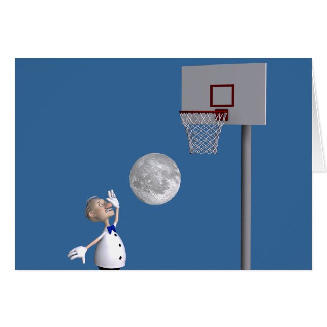Astronomin Basketball spielen (Vorderseite (Horizontal))