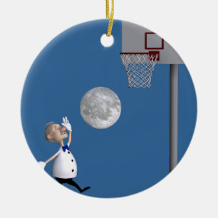 Astronomin Basketball spielen Keramik Ornament