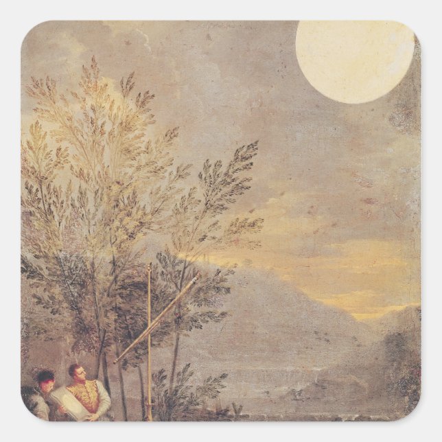 Astronomische Beobachtungen 2 Quadratischer Aufkleber (Vorderseite)