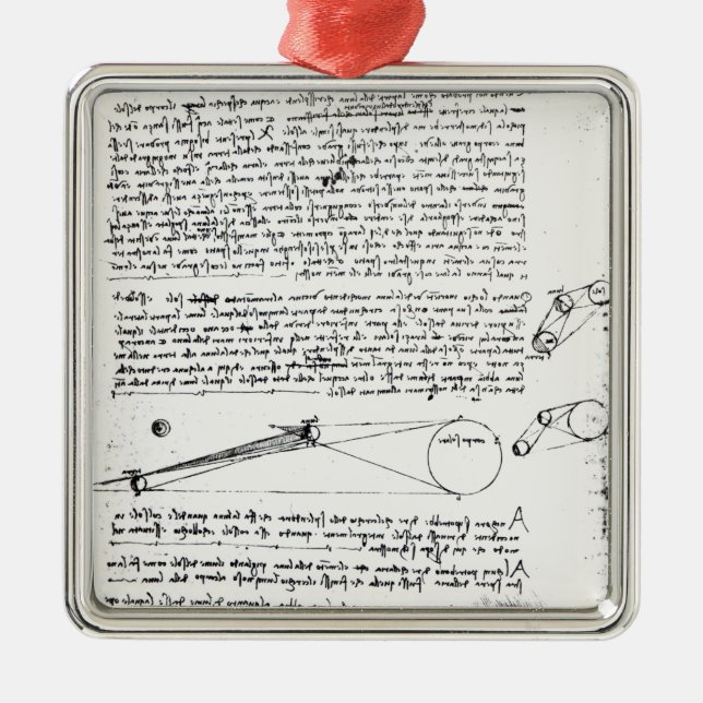 Astronomische Diagramme Silbernes Ornament (Vorne)